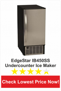 EdgeStar IB450SS 45 Lb. 15-Inch-Wide Undercounter Clear Ice Maker - Stainless Steel