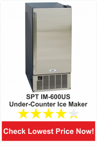 SPT IM-600US Stainless Steel Under-Counter Ice Maker, 50-Pound